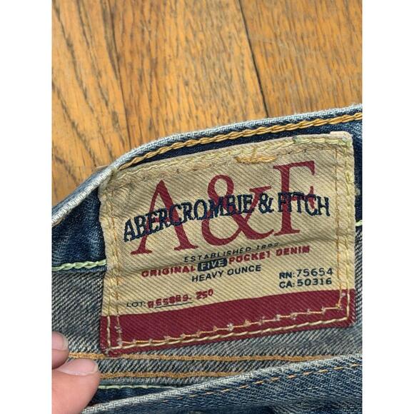 Vintage Abercrombie & Fitch Heavy Ounce Denim Jeans Five Pocket Y2K 36 W - Picture 5 of 7